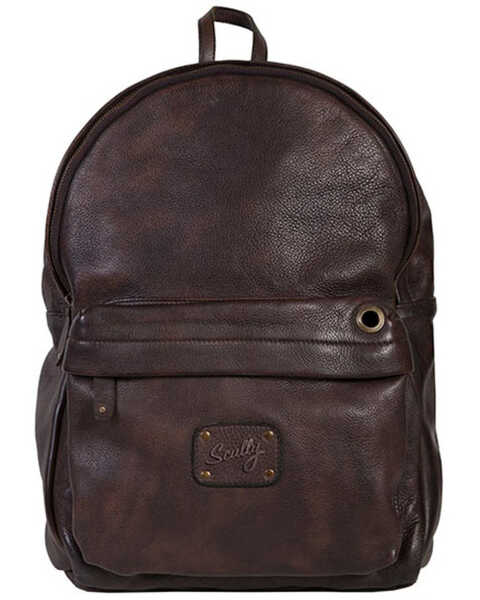 Scully Men's Leather Backpack , Chocolate, hi-res