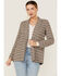 Image #2 - Sadie & Sage Women's Harmless Banter Plaid Print Blazer, Grey, hi-res