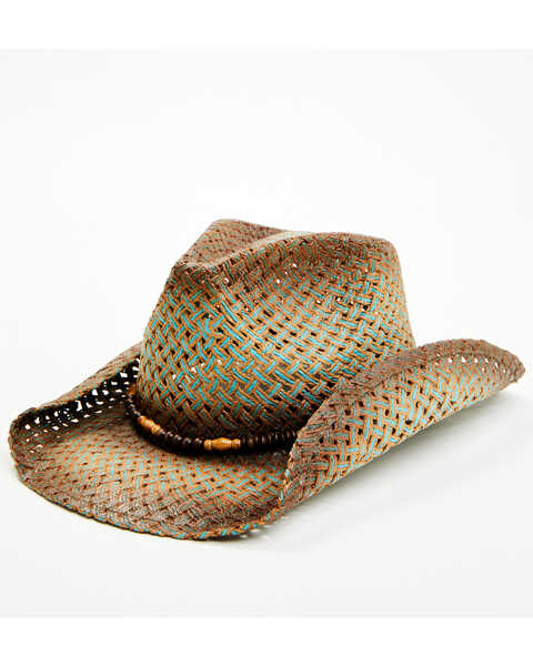 Cody James Heartland Straw Cowboy Hat , Brown, hi-res