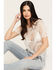 Image #1 - Idyllwind Women's Garland Lace Fringe Top, Ivory, hi-res