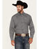 Image #1 - Cinch Men's Geo Print Long Sleeve Button-Down Stretch Western Shirt, Blue, hi-res