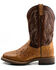 Image #3 - Dan Post Men's Saddle Hand Quill Ostrich Western Boots - Broad Square Toe, Tan, hi-res