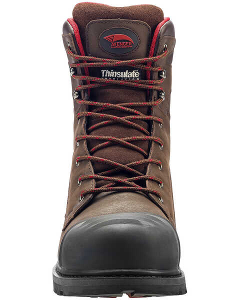Avenger Men's 8" Waterproof Work Boots - Composite Toe, Brown, hi-res