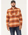 Pendleton Men's Burnside Large Ombre Plaid Print Button Down Western Flannel Shirt , Rust Copper, hi-res