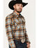 Pendleton Men's Canyon Large Plaid Long Sleeve Western Flannel Shirt , Blue, hi-res