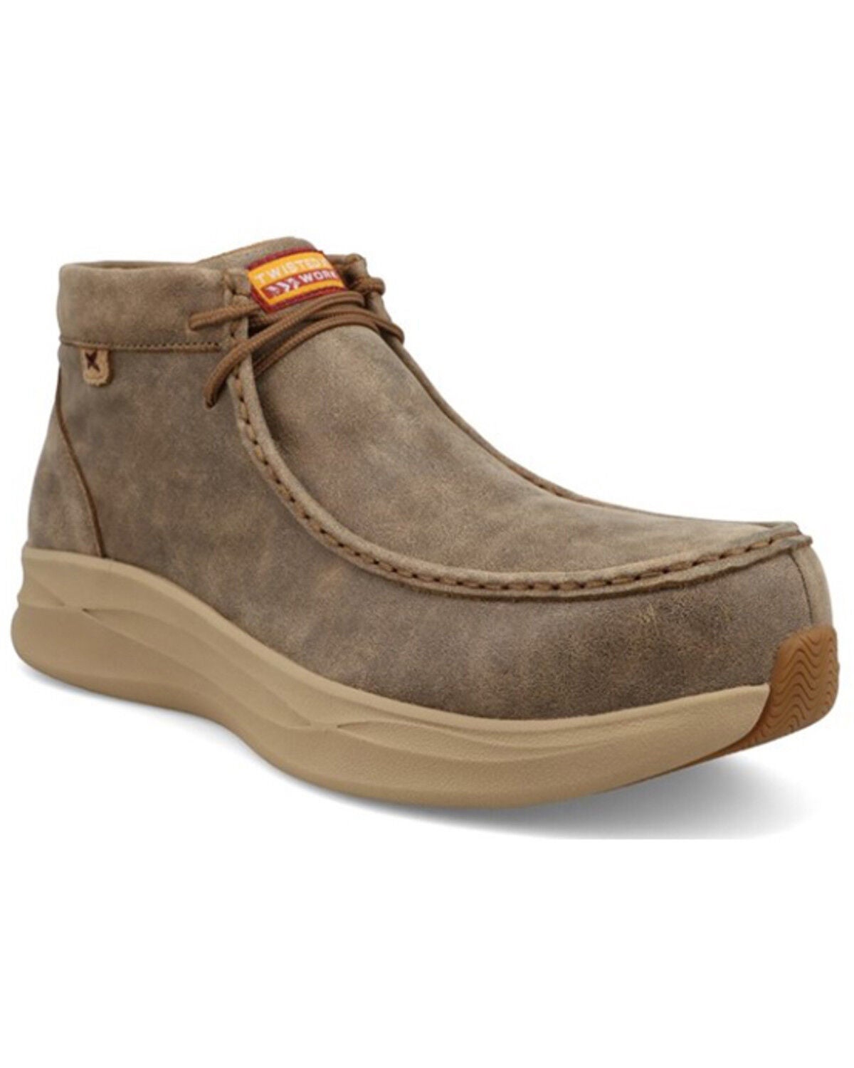 Image #1 - Twisted X Men's Feather X&trade; Moc Work Shoes - Nano Composite Toe, Brown, hi-res