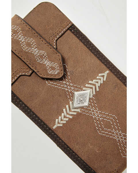 Cody James Men's Southwestern Rodeo Cell Phone Wallet, Brown, hi-res