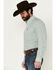 Image #2 - Cinch Men's Geo Print Long Sleeve Button-Down Western Shirt, Turquoise, hi-res