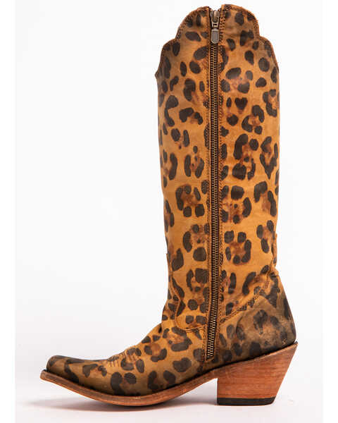 Image #2 - Liberty Black Women's Chita Miel Fringe Western Boots - Pointed Toe , Cheetah, hi-res