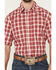 Image #3 - Wrangler Men's Wrinkle Free Plaid Print Short Sleeve Pearl Snap Stretch Western Shirt, Red, hi-res