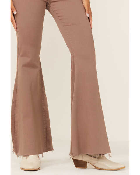 Image #2 - Wishlist Women's High Rise Stretch Flare Jeans, Brown, hi-res