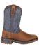 Image #2 - Rocky Boys' Ride FLX Western Boots - Square Toe, Brown, hi-res