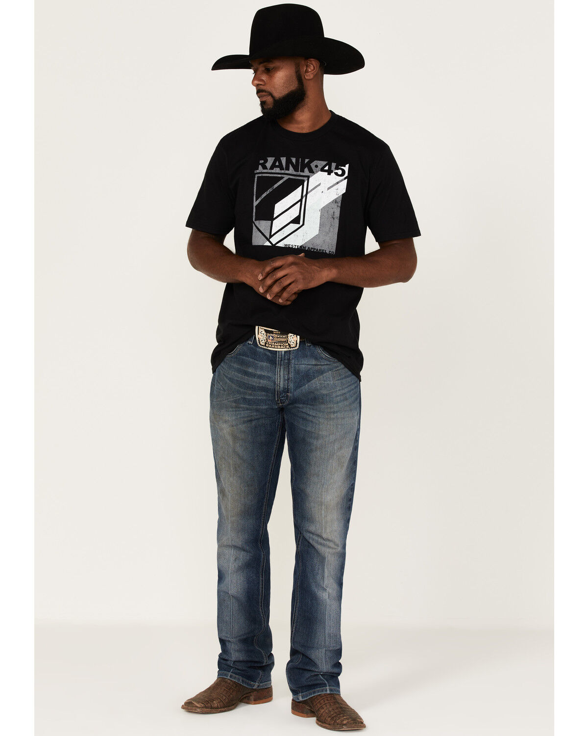 Image #2 - RANK 45® Men's Out Of The Gate Short Sleeve Graphic T-Shirt, Charcoal, hi-res