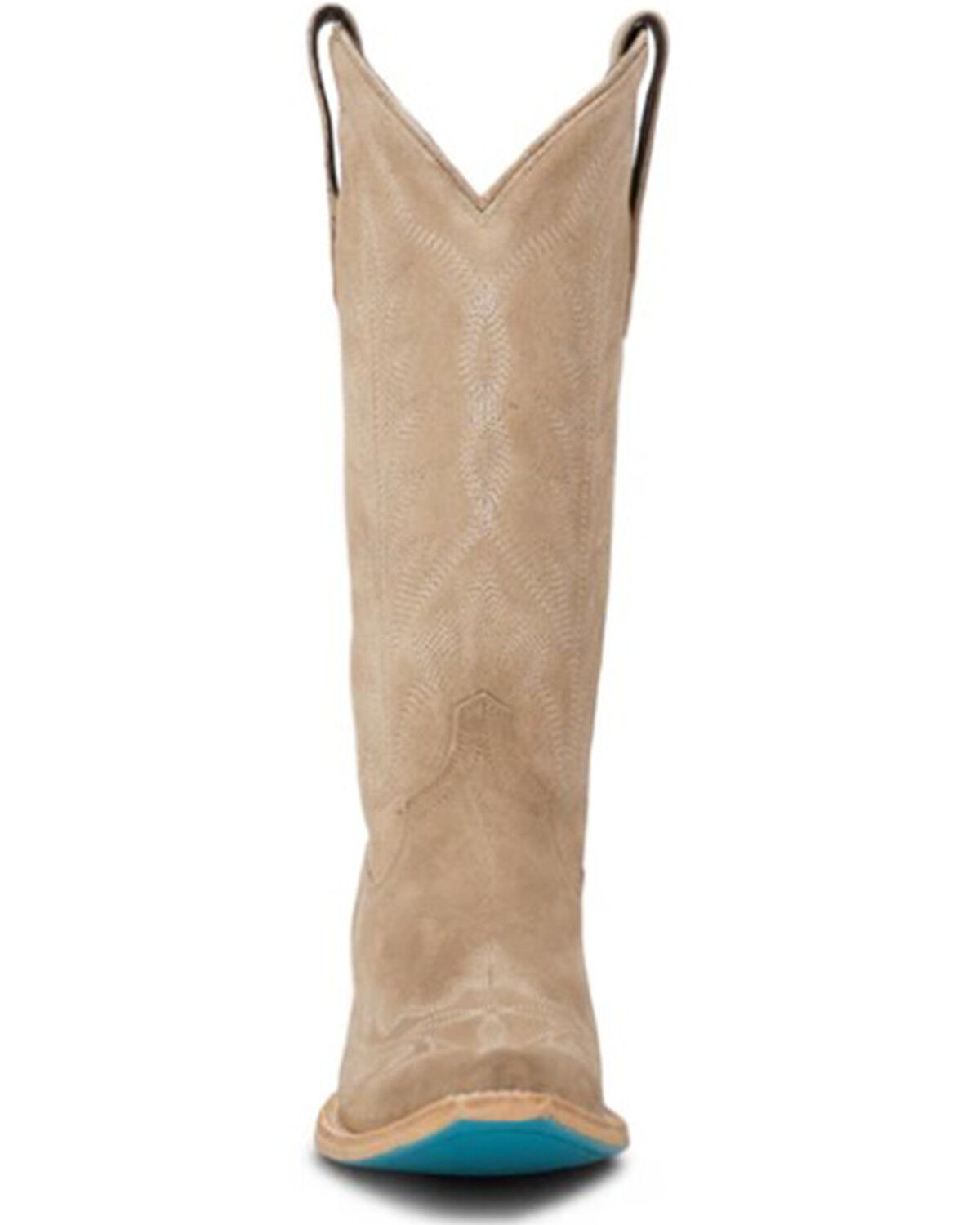 Image #4 - Lane Women's Lexington Suede Tall Western Booties - Snip Toe, Brown, hi-res