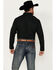 Image #4 - Justin Men's Boot Barn Exclusive JustFlex Diamond Geo Print Long Sleeve Button-Down Western Shirt , Black, hi-res