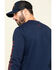 Hawx Men's Navy Sleeve Logo Long Sleeve Work T-Shirt , Navy, hi-res