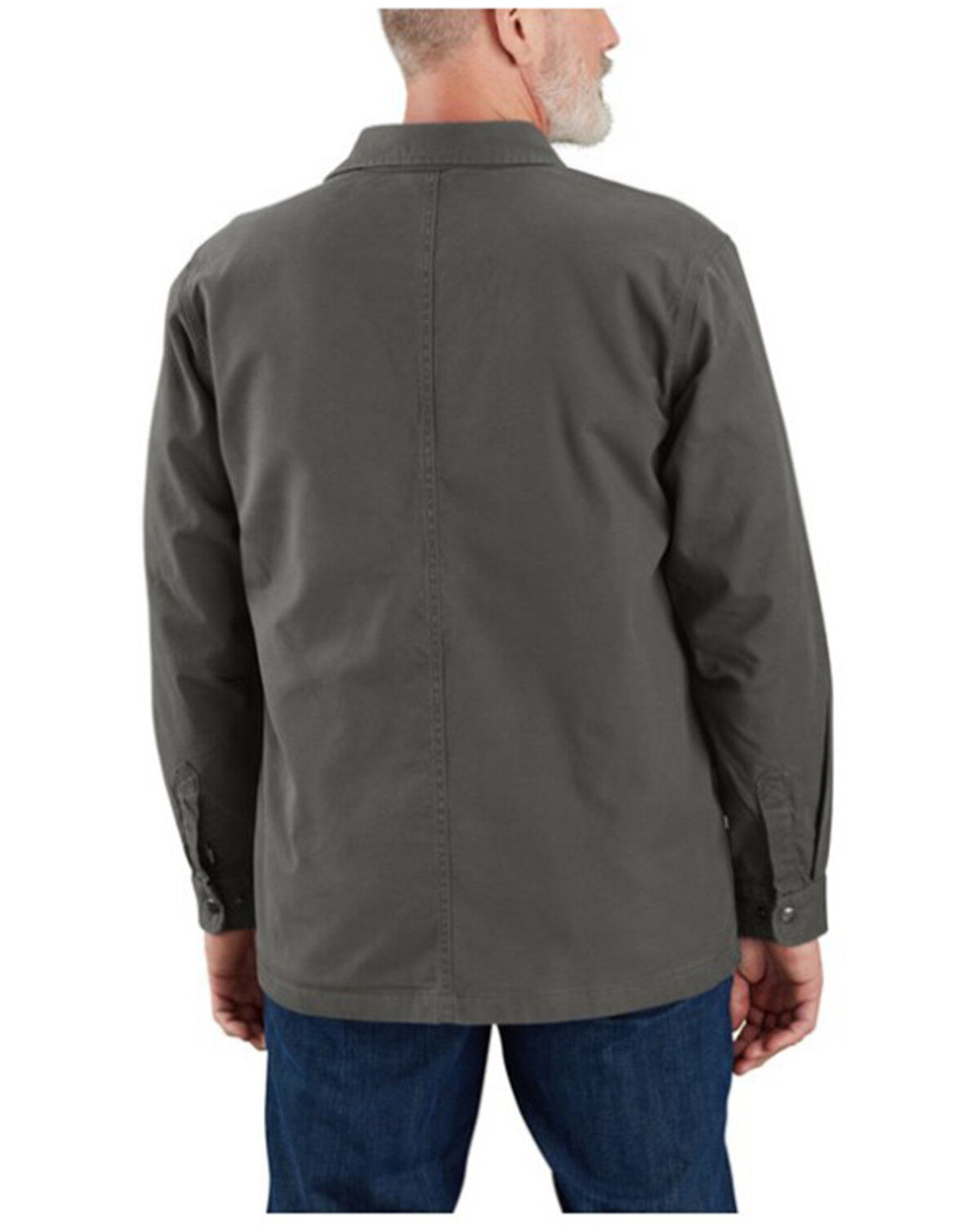 Image #2 - Carhartt Men's FR Rugged Flex® Canvas Shirt Jacket, Dark Grey, hi-res