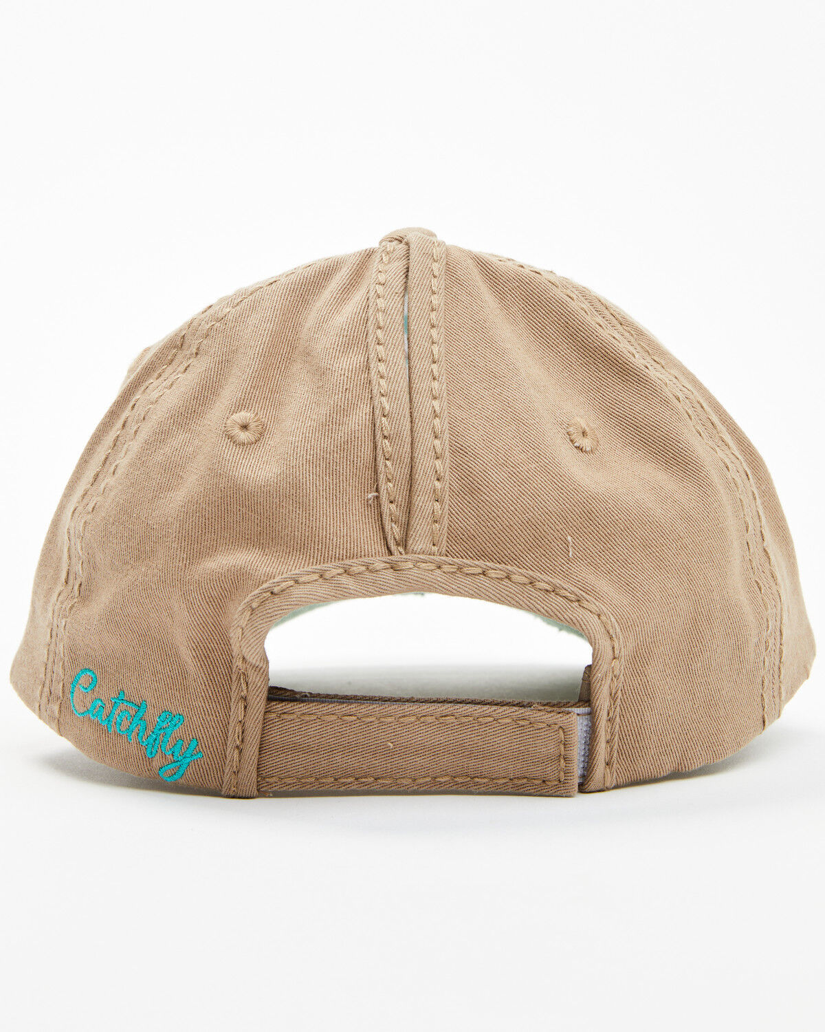 Image #4 - Catchfly Women's Southwestern Print Embroidered Distressed Ponytail Ball Cap, Multi, hi-res