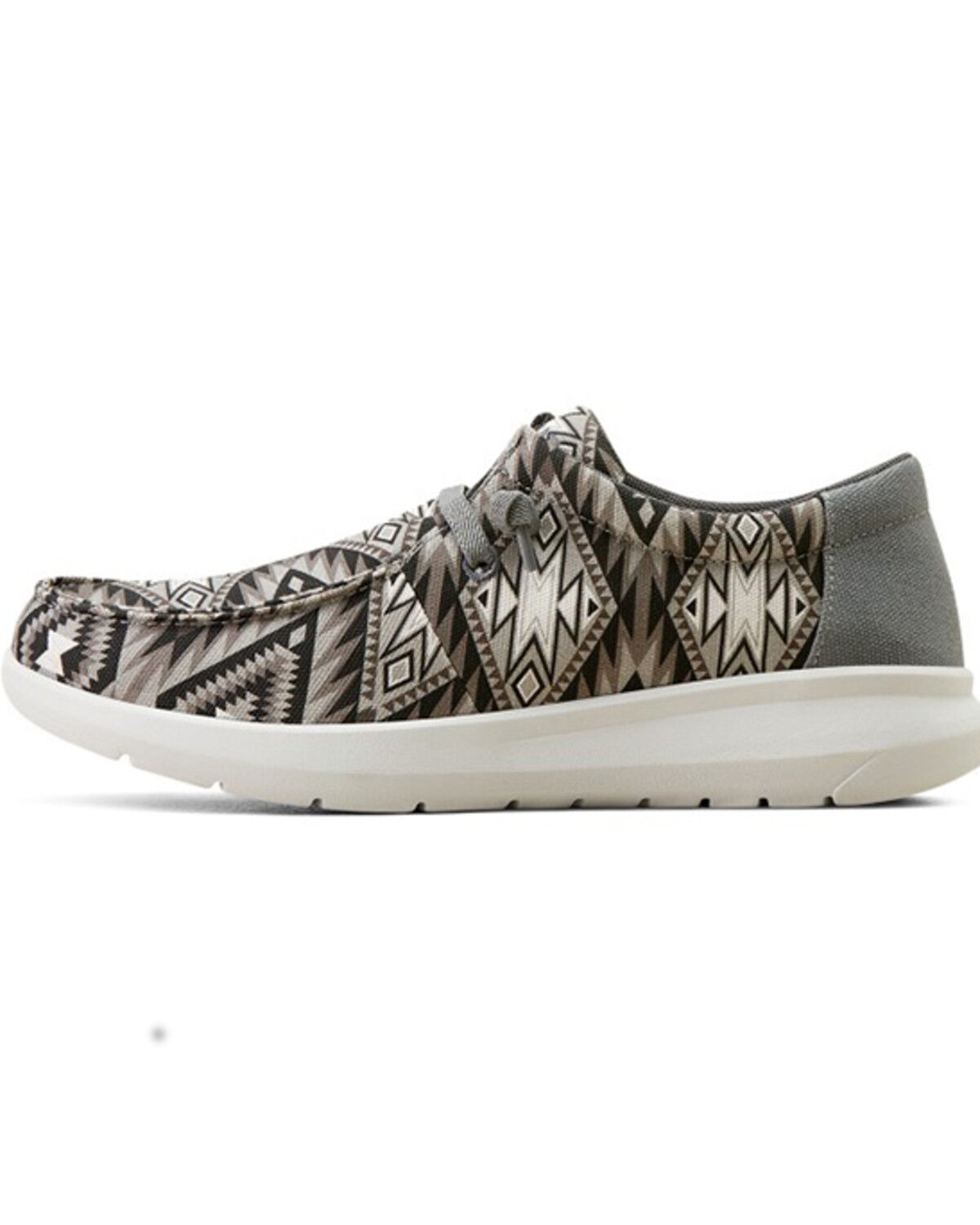 Image #2 - Ariat Men's Hilo Stretch Lace Casual Shoes - Moc Toe, Grey, hi-res