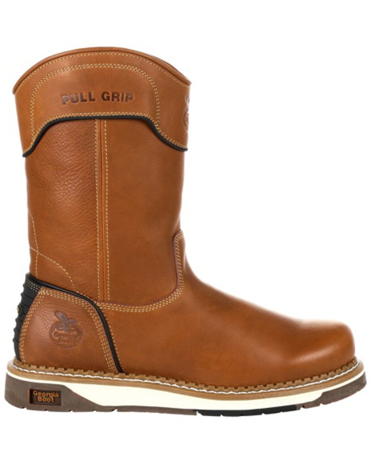 Image #2 - Georgia Boot Men's AMP LT Western Work Boots - Soft Toe, Brown, hi-res