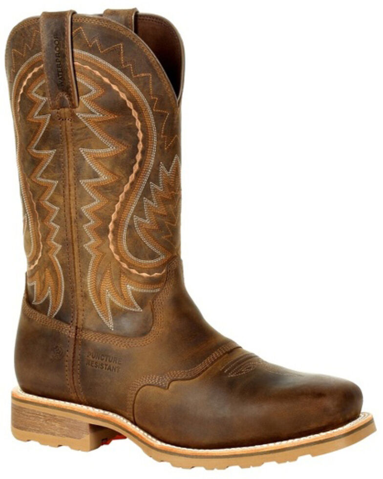 Durango Men's Maverick Pro Western Work Boots - Steel Toe, Tan, hi-res