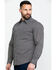 Image #3 - Rock & Roll Denim Men's Brown Washed Poplin Print Long Sleeve Western Shirt, Brown, hi-res
