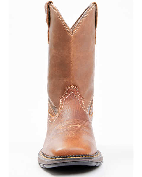Image #4 - Brothers and Sons Men's Lite Western Performance Boots - Broad Square Toe, Brown, hi-res