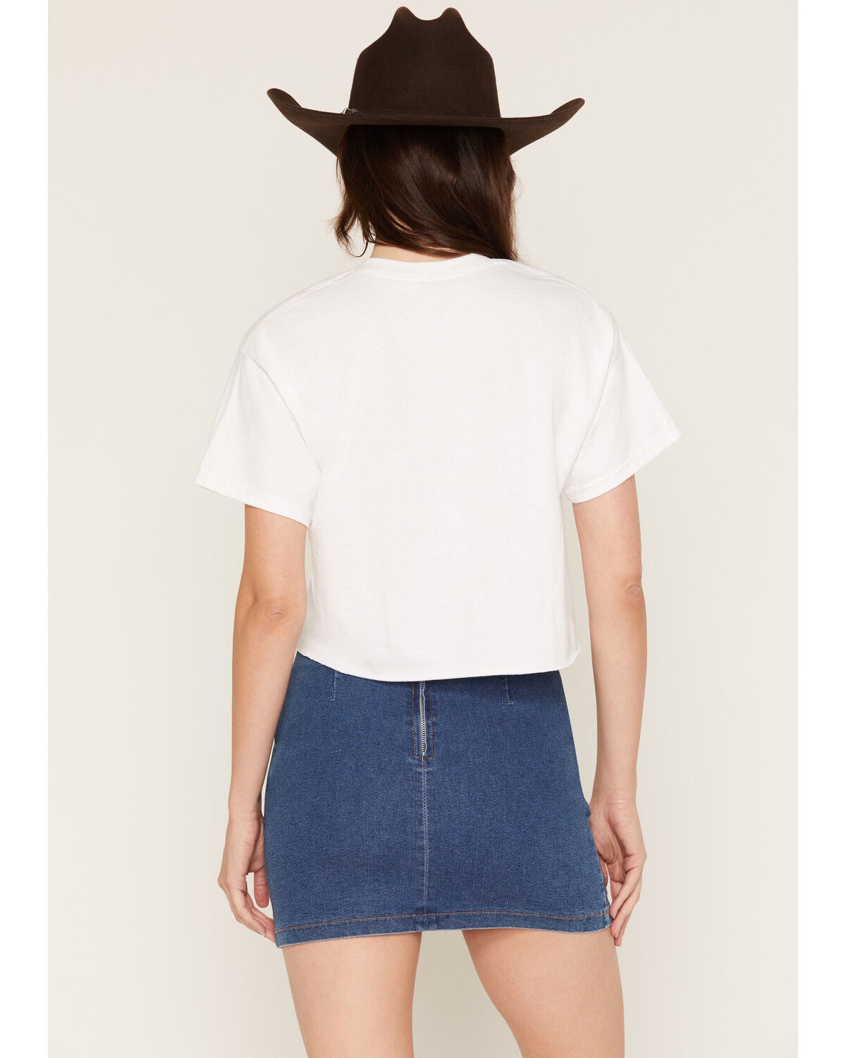 Image #4 - Junk Food Clothing Women's Coors Golden Colorado Short Sleeve Cropped Graphic Tee, White, hi-res