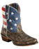 Image #2 - Roper Women's Americana Patriotic Boots - Snip Toe, Brown, hi-res