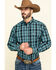 Ariat Men's Iberville Small Plaid Long Sleeve Western Shirt , Black, hi-res