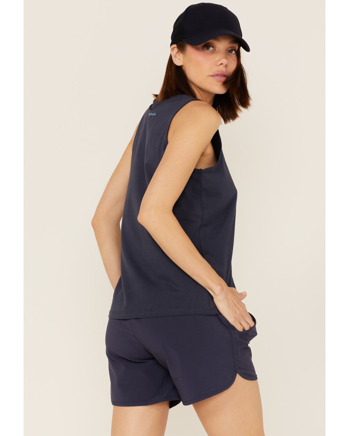 Image #4 - Columbia Women's North Cascades Logo Graphic Tank Top, Navy, hi-res