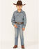 Image #3 - Cody James Boys' Clovehitch Light Wash Stretch Slim Straight Jeans - Sizes 4-8, Light Wash, hi-res