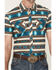 Image #3 - Rock & Roll Denim Men's Southwestern Striped Short Sleeve Snap Stretch Western Shirt, Turquoise, hi-res