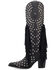 Image #3 - Dingo Women's Shoe Pony Fringe Rhinestone Tall Western Boots - Round Toe, Black, hi-res