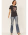 Image #4 - Grace & Truth Women's Charcoal Praise The Lord Ya'll Graphic Short Sleeve Tee , Charcoal, hi-res