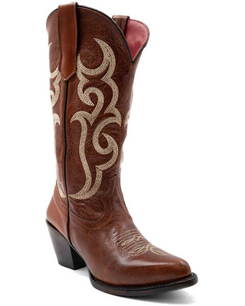 Ferrini Women's Quinn Western Boots - Pointed Toe , Brown, hi-res