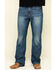 Image #2 - Cody James Men's Wolfstooth Medium Wash Relaxed Bootcut Stretch Denim Jeans, Blue, hi-res