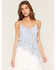 Image #1 - Originality Women's Asymmetrical Frill Cami Top, Blue, hi-res