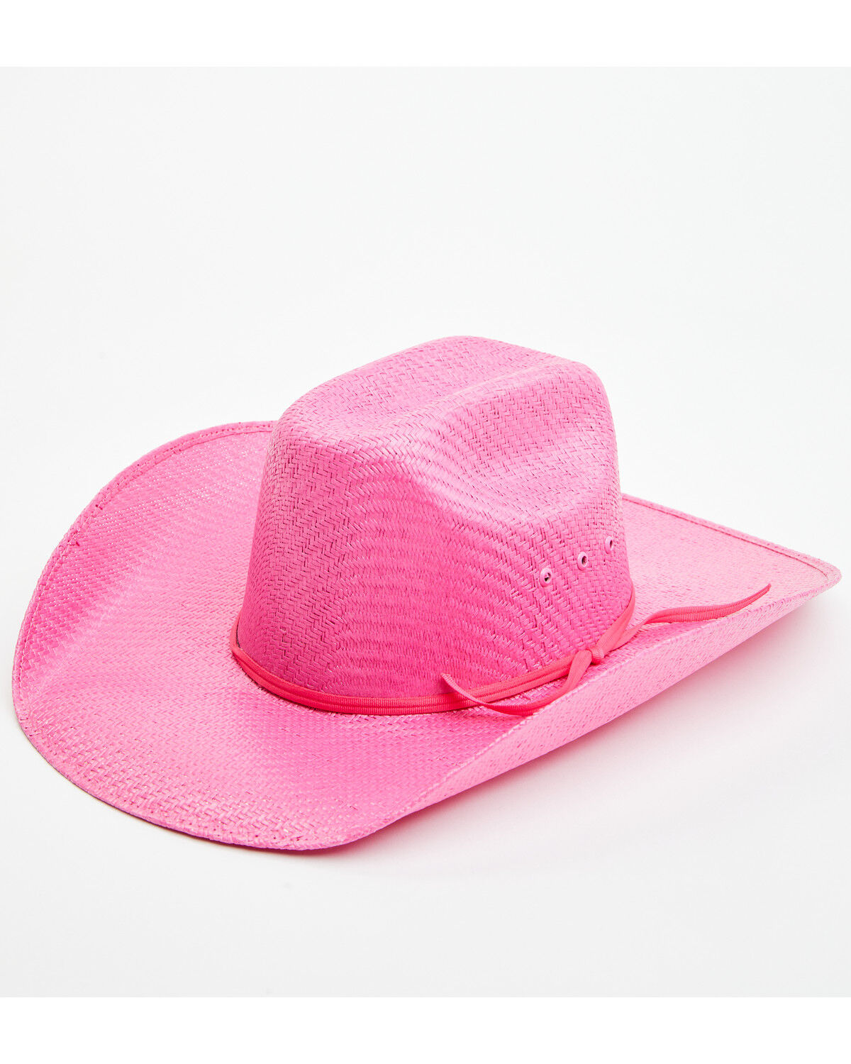 Image #1 - Twisted Little Kids' Straw Cowboy Hat, Hot Pink, hi-res