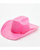 Image #1 - Twisted Little Kids' Straw Cowboy Hat, Hot Pink, hi-res