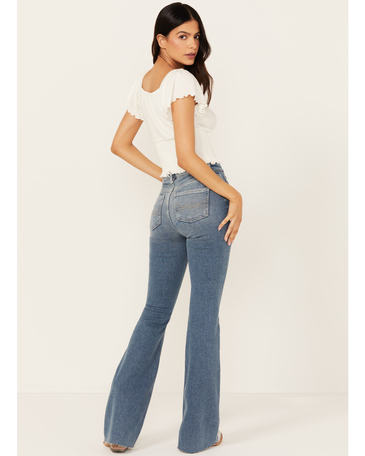 Image #3 - Idyllwind Women's Barnwell Medium Wash High Rise Flare Stretch Denim Jeans, Medium Wash, hi-res
