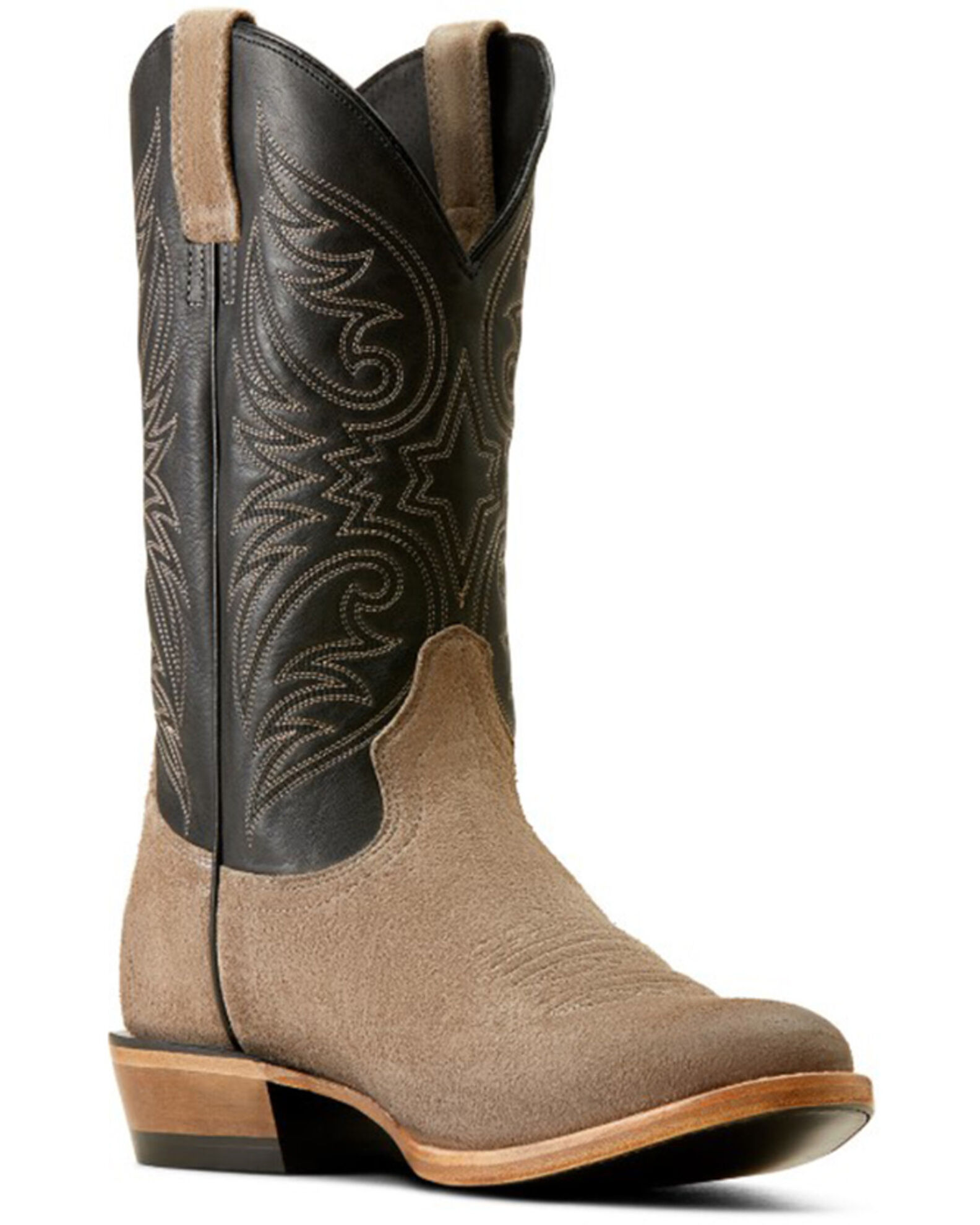 Image #1 - Ariat Men's Bankroll Roughout Western Boots - Round Toe, Grey, hi-res