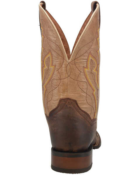 Image #4 - Dan Post Men's Garrison Western Performance Boots - Broad Square Toe, Brown, hi-res