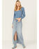 Image #1 - Levi's Premium Women's Ankle Column Denim Skirt, Light Wash, hi-res