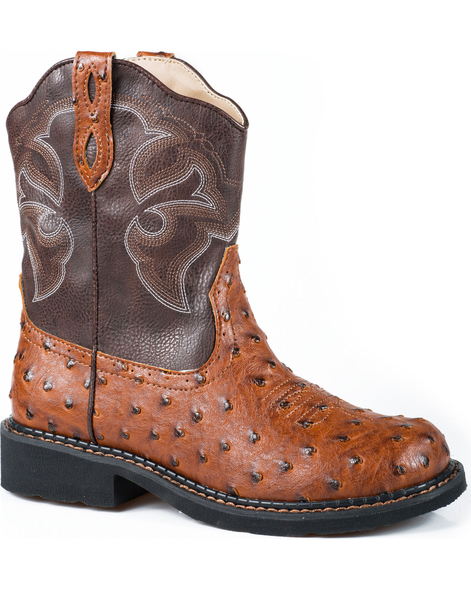 Roper Women s Ostrich Print Western Boots Round Toe Country