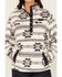Image #3 - Cinch Women's Southwestern Print Fleece Long Sleeve Snap Pullover, Cream, hi-res
