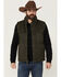 Image #1 - Dakota Grizzly Men's Sawtooth Microsuede Insulated Vest, Olive, hi-res