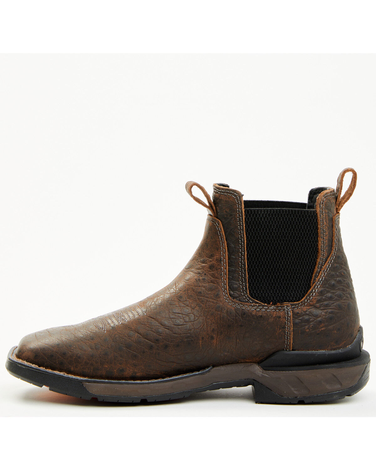 Image #3 - Double H Men's 5" Crestone Romeo Chelsea Boots - Broad Square Toe, Brown, hi-res