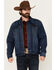 Image #1 - Wrangler Men's Medium Wash Flannel Lined Denim Jacket, Medium Wash, hi-res