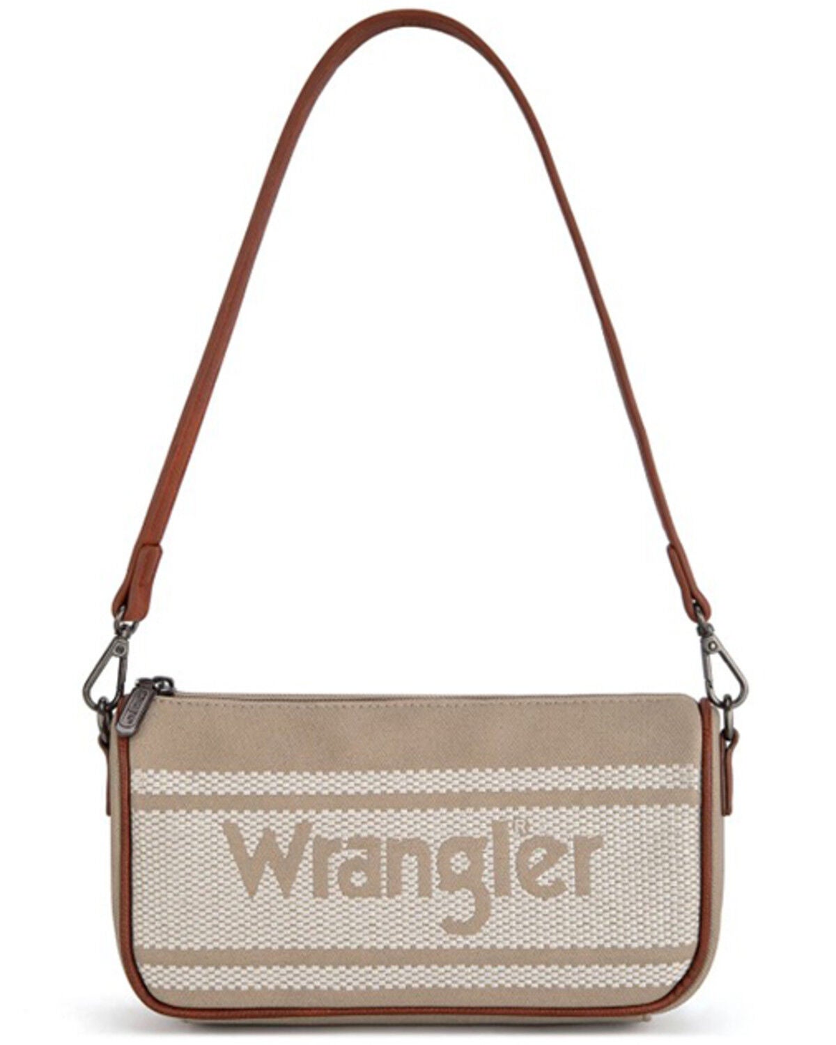 Image #1 - Wrangler Women's Logo Hobo Shoulder Bag, Beige, hi-res